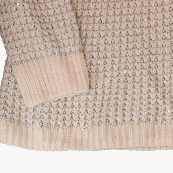 Lane Bryant Tunic Sweater Womens 18 20 Ivory Silver Metallic Wool Mohair Blend - Picture 4 of 10